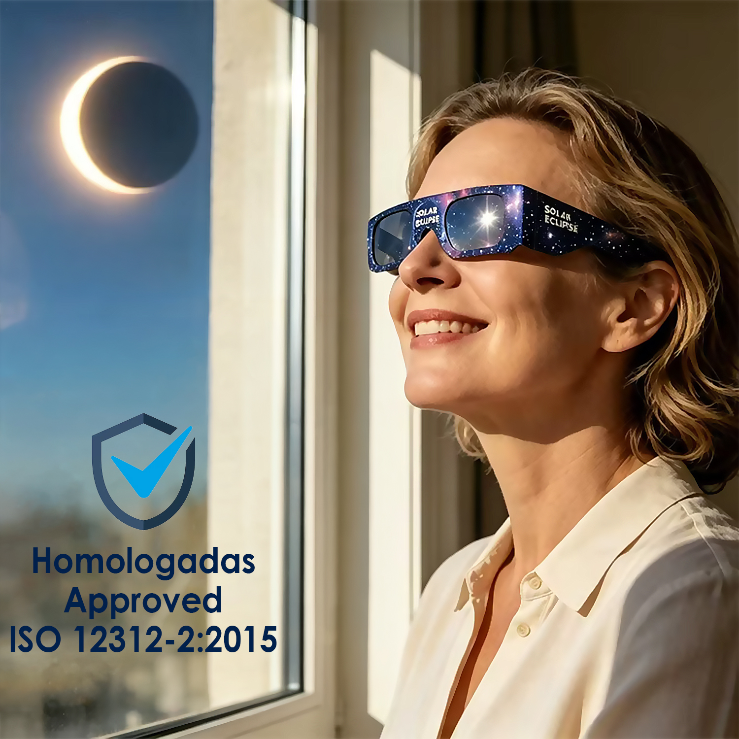 Gafas para ver el eclipse (Paquete de 50 unidades). Diseño eclipse - Imagen 2